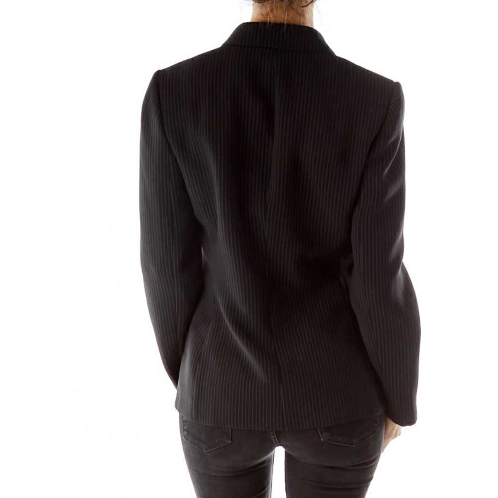 Tahari Black Pinstripe Blazer - Picture 3 of 3